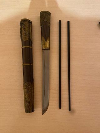 Set di bacchette e coltelli cinesi
