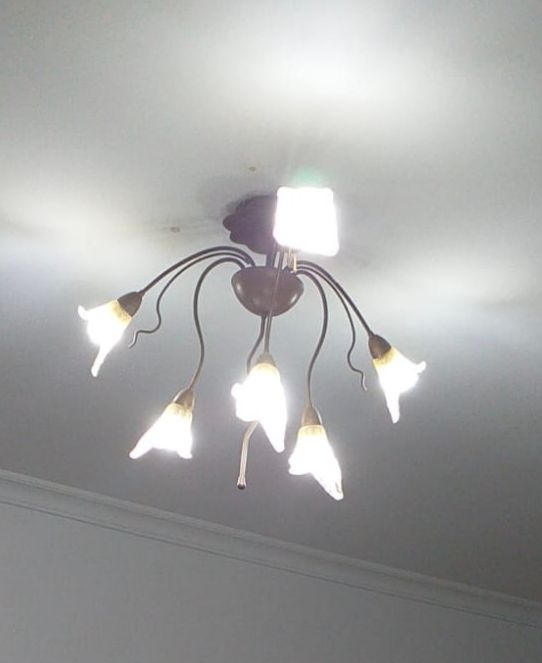 URGE Lámpara de techo de metal y cristal