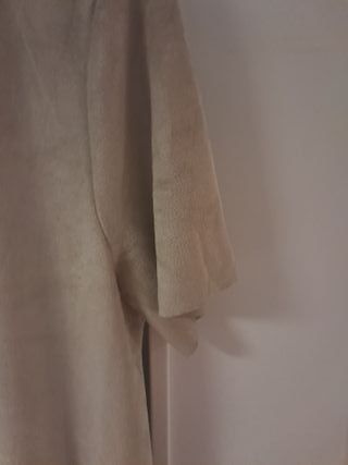 Vestido corto antelina beige