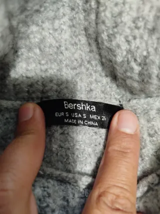 Jersey cuello alto mujer gris