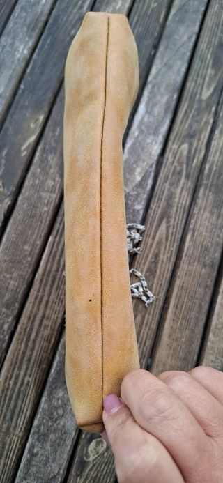 Pochette donna beige e oro