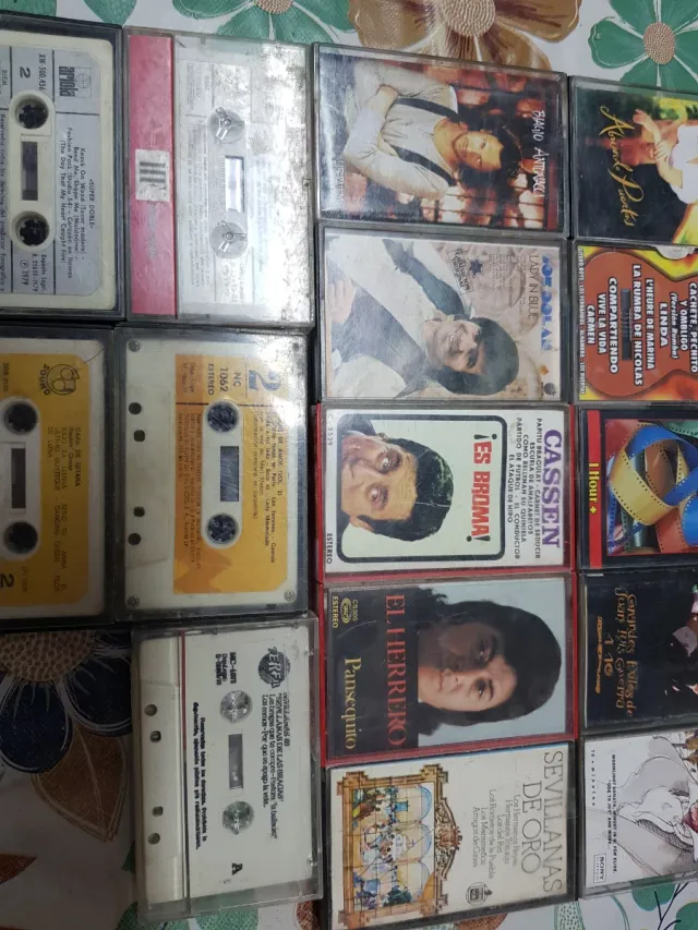 Lote de 21 Casetes Musicales Variados +maletín 