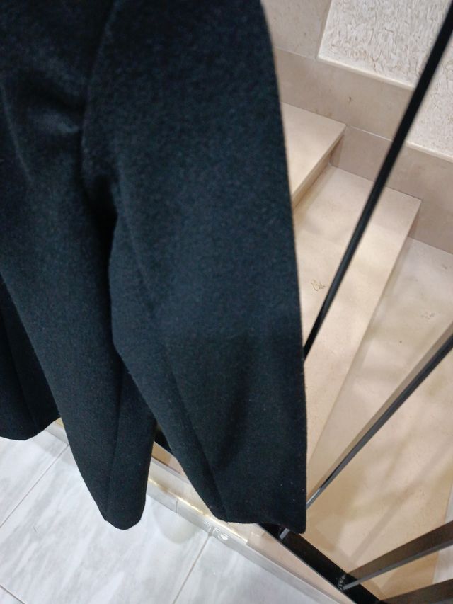 Cappottino donna nero metà lunghezza 