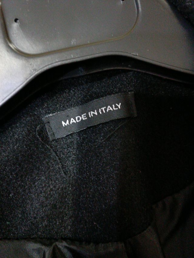 Cappottino donna nero metà lunghezza 