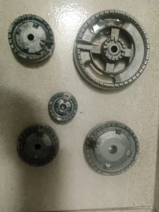 5 Piezas Botones Negro Redondo