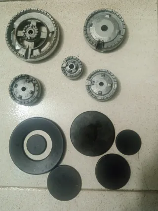 5 Piezas Botones Negro Redondo