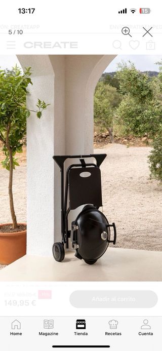 Barbacoa eléctrica Create negra