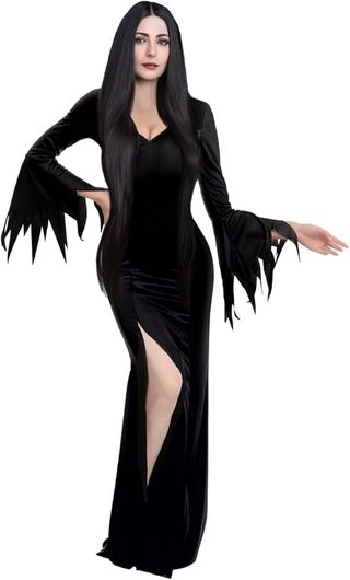 Vestido Gótico Negro Mujer Talla Única