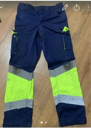 Pantalón de trabajo azul y verde