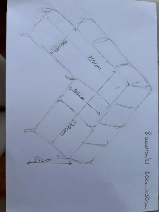 Sofá modular chaise longue