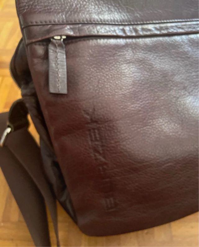 Bolso piel BELZEK portátil marrón