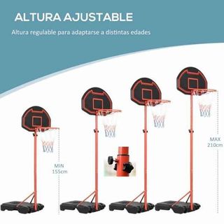 Aro de Baloncesto Altura Ajustable 194-249 cm