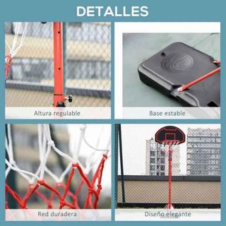 Aro de Baloncesto Altura Ajustable 194-249 cm