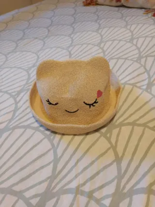 Gorro de niña con orejas de gato, para 2 años apro