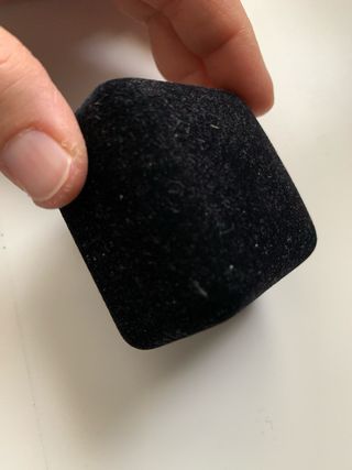 Pendientes de cristal azul y oro