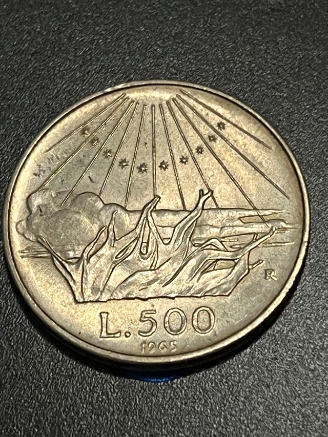 500 Lire Argento Dante Alighieri 1965