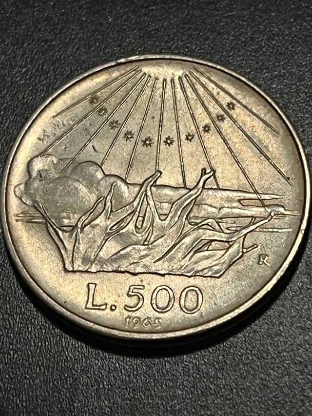 500 Lire Argento Dante Alighieri 1965