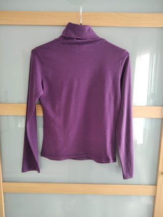 Jersey cuello vuelto morado Pilar Prieto T. S