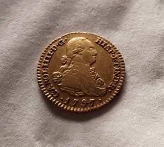 Moneda Oro 1 Escudo Carlos IV 1797 Madrid