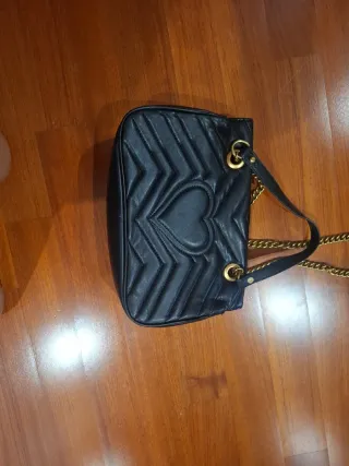 Borsa Gucci Marmont Matelassé Pelle nera vegetale