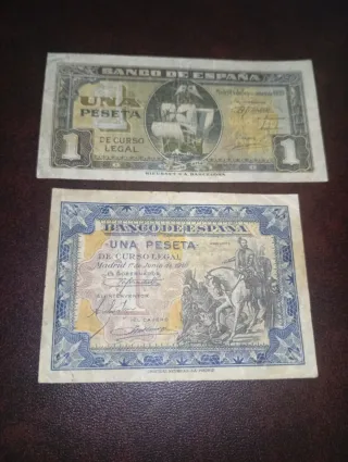 Diferentes Billete 1 peseta emisión 1940