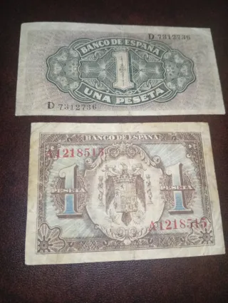 Diferentes Billete 1 peseta emisión 1940
