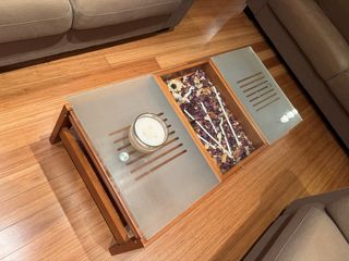 Mesa de centro madera y cristal