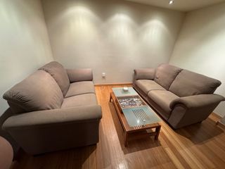Mesa de centro madera y cristal