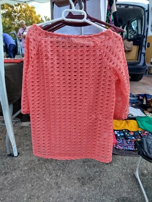 Jersey coral calado talla única