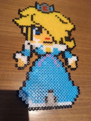 Figuras Hama Beads Princesa pitch azul 
