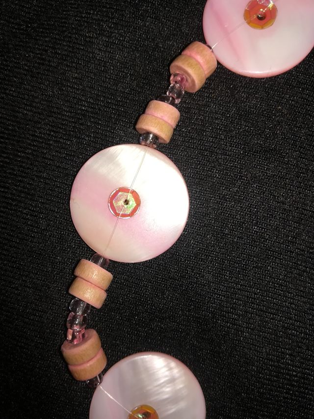 Collana perle rosa e bianche