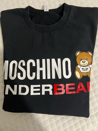 Pullover Moschino Underbear L Nero Rosso
