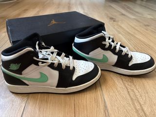 Nike Air Jordan 1 Mid Talla 40 Blanco Verde
