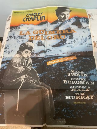 Cartel Cine La Quimera del Oro Charles Chaplin