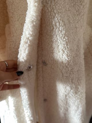 Cappotto lungo invernale in pile beige M