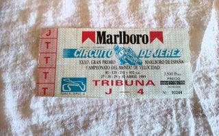 Entrada Circuito de Jerez 1989 Marlboro
