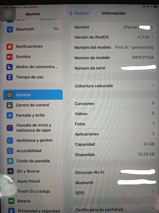 iPad 6ta Gen 32Gb