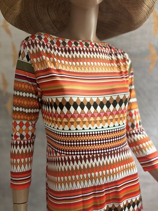 Vestido largo estampado T L