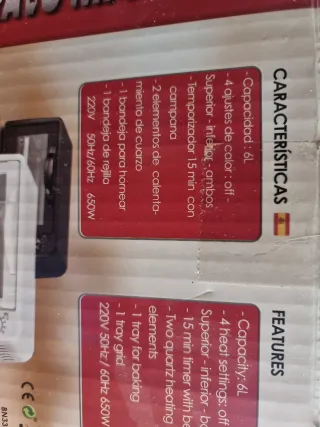 Horno Eléctrico Bravo Nippon 6L 650W