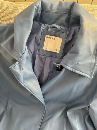 Abrigo largo Bershka azul