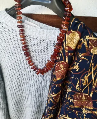 Collar Ámbar Mar Báltico +regalo pashmina seda