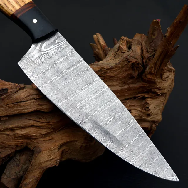 Coltello Chef Acciaio Damasco Forgiato