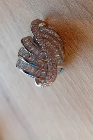 Anillo Plata Ancha Zirconia Cúbica