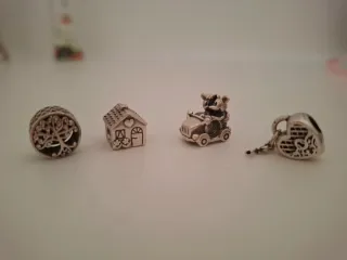 Lote 4 Charms Pandora Plata