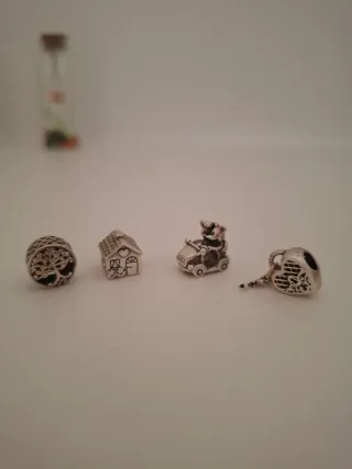 Lote 4 Charms Pandora Plata