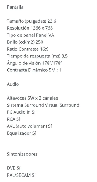 TV LG 24 24MT45D Blanco con chromecast incluido