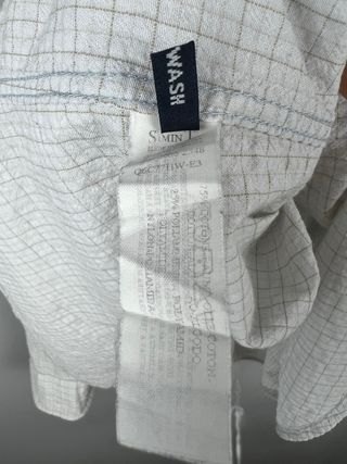 Camisa Armani Jeans Cuadros Blanca Talla XL