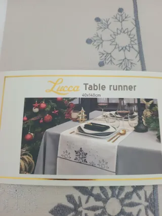 Runner Tavola Natale Fiocchi Neve Lucca