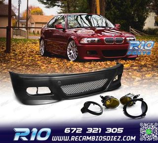 PARAGOLPES DELANTERO BMW E46 99-05 LOOK M3 + NIEBLAS AMARILL
