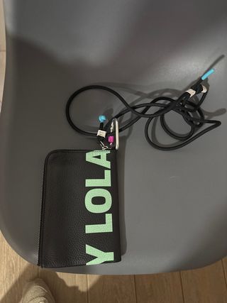Bimba y Lola piel cartera negra verde